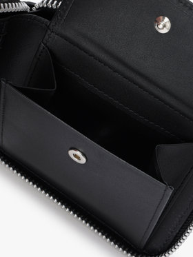 VOYAGE メンズ バッグ＆ウォレット 【Outlet】フォトプリント レザー ラウンドジップ 二つ折り  ウォレット ZAH04A-01 ブラック