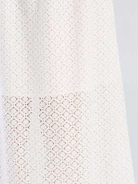 To b. by agnès b. 【Outlet】オプティカルレーススカート ホワイト