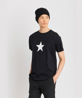 HOMME メンズ メンズ アイコニック プリント コットン 半袖 Tシャツ "Etoile" ブラック