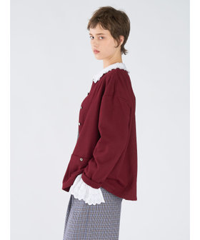 To b. by agnès b. To b. by agnes b.× green label relaxing コットン ビッグカーディガン ボルドー