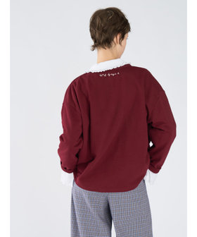 To b. by agnès b. To b. by agnes b.× green label relaxing コットン ビッグカーディガン ボルドー