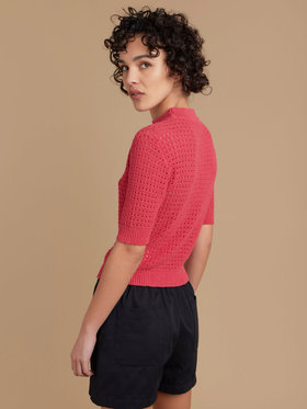 FEMME ウィメンズ 【Outlet】LY70 PULLOVER 半袖プルオーバーニット ピンク