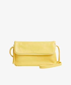 FEMME ウィメンズ ラムスキンレザー ショルダーバッグ "Asya" イエロー