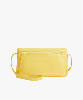 FEMME ウィメンズ ラムスキンレザー ショルダーバッグ "Asya" イエロー