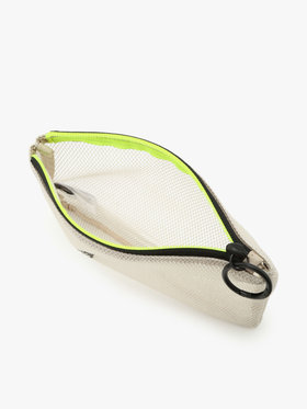 VOYAGE メンズ バッグ＆ウォレット ロゴ ナイロン スモール ポーチ ZAH03-02 オフホワイト