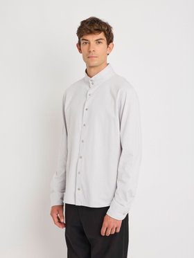 HOMME メンズ メンズ コットン 長袖 ハイネック シャツ ”Romeo” グレー系その他