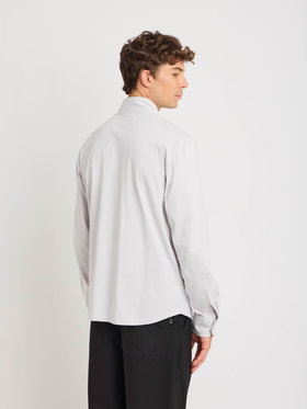 HOMME メンズ メンズ コットン 長袖 ハイネック シャツ ”Romeo” グレー系その他