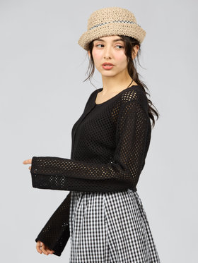 To b. by agnès b. 【Outlet】メッシュニットボレロ ブラック