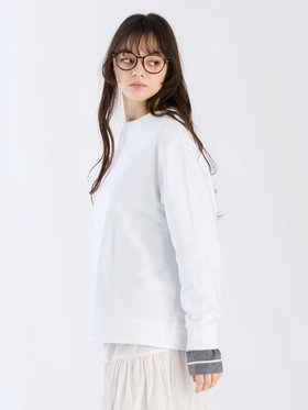 To b. by agnès b. 【Outlet】ロゴ刺繍 オーバーサイズ ボーイズスウェット ホワイト