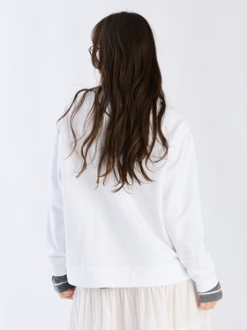 To b. by agnès b. 【Outlet】ロゴ刺繍 オーバーサイズ ボーイズスウェット ホワイト