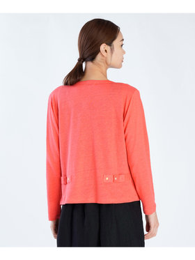 FEMME ウィメンズ リネン 長袖 カーディガンプレッション "Le Petit" ピンク