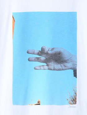 HOMME メンズ SEV0 TS BRANDO アーティストTシャツ Jiro Konami ホワイト