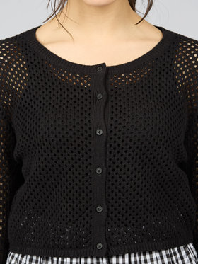 To b. by agnès b. 【Outlet】メッシュニットボレロ ブラック