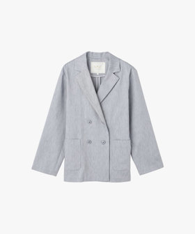 To b. by agnès b. ダブルテーラード ジャケット ブルー