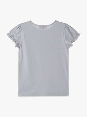 ENFANT ガールズ キッズ ハートプリント コットン 半袖 Tシャツ グレー