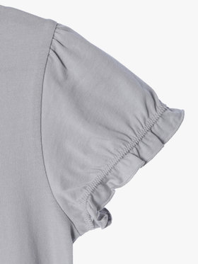 ENFANT ガールズ キッズ ハートプリント コットン 半袖 Tシャツ グレー