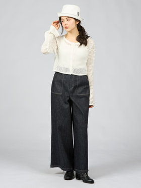 To b. by agnès b. 【Outlet】メッシュニットボレロ ホワイト