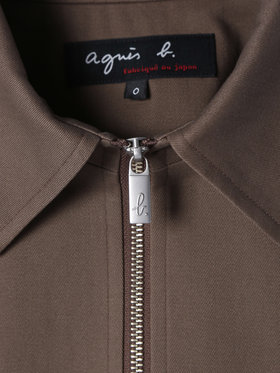 HOMME メンズ メンズ コットン 長袖 ジップアップジャケット ”Chet” グレー系その他