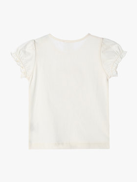ENFANT ベビー ベビー ハートプリント コットン 半袖 Tシャツ ホワイト