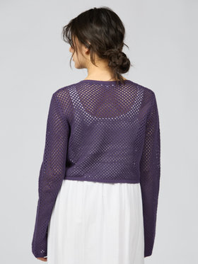 To b. by agnès b. 【Outlet】メッシュニットボレロ パープル