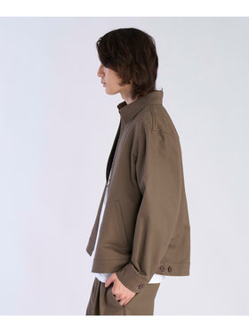 HOMME メンズ メンズ コットン 長袖 ジップアップジャケット ”Chet” グレー系その他