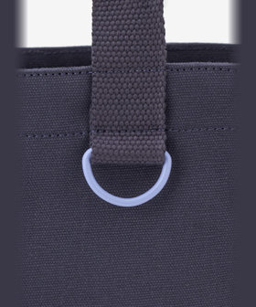 To b. by agnès b. コットン ロゴ ミニ トートバッグ ネイビー×レッド