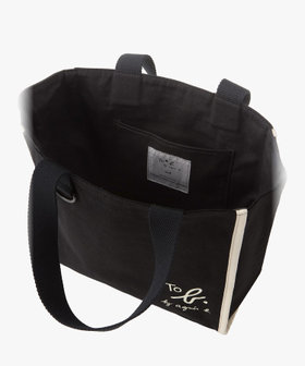 To b. by agnès b. To b. by agnes b.× green label relaxing コットン パイピング ミニトートバッグ ブラック