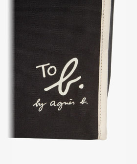 To b. by agnès b. To b. by agnes b.× green label relaxing コットン パイピング ミニトートバッグ ブラック