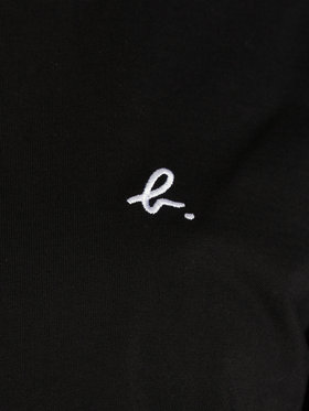 FEMME ウィメンズ "b" ロゴ 刺繍 コットン 半袖 Tシャツ "b. style" ブラック