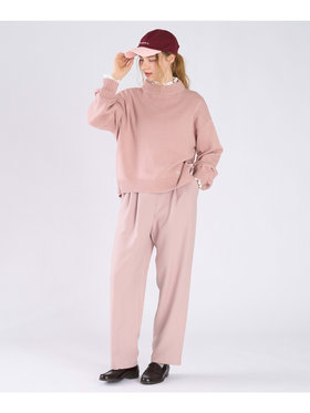 To b. by agnès b. ツイル ストレッチ タックパンツ ピンク