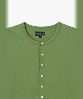 HOMME メンズ メンズ オーガニックコットン 長袖 カーディガンプレッション グリーン系その他