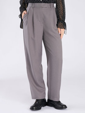 To b. by agnès b. ツイル ストレッチ タックパンツ グレー