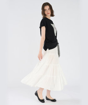 To b. by agnès b. Cat T オーガニックコットン 半袖 アーティストTシャツ ブラック