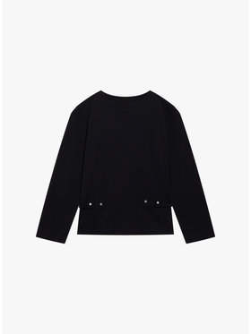 FEMME ウィメンズ オーガニックコットン 長袖 カーディガンプレッション ”Le Petit” ブラック