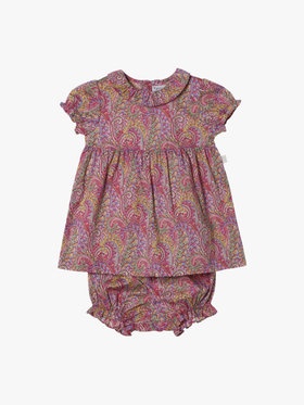 ENFANT ベビー ベビー リバティプリント コットン ワンピース&ブルマ セット ピンク