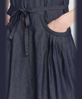 FEMME ウィメンズ デニム シャンブレー キャミソール ワンピース ネイビー