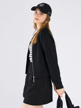 To b. by agnès b. ニット ジップアップ ブルゾン ブラック