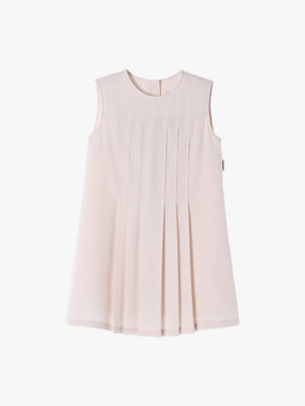 ENFANT ガールズ キッズ プリーツ ノースリーブ ワンピース ベージュ