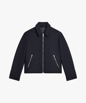 HOMME メンズ メンズ ウール 長袖 ジップアップブルゾン "New Chet" ブルー系その他