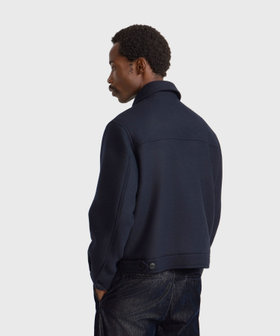 HOMME メンズ メンズ ウール 長袖 ジップアップブルゾン "New Chet" ブルー系その他