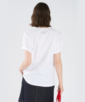 To b. by agnès b. Tiger T オーガニックコットン 半袖 アーティストTシャツ ホワイト