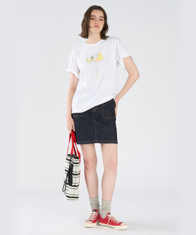 To b. by agnès b. Tiger T オーガニックコットン 半袖 アーティストTシャツ ホワイト