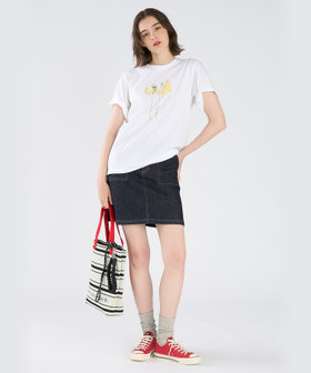 To b. by agnès b. Tiger T オーガニックコットン 半袖 アーティストTシャツ ホワイト