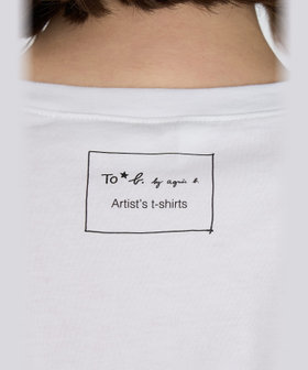 To b. by agnès b. Tiger T オーガニックコットン 半袖 アーティストTシャツ ホワイト