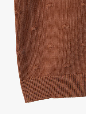 ENFANT ユニセックス キッズ ドット コットン 長袖 カーディガン ピンクゴールド