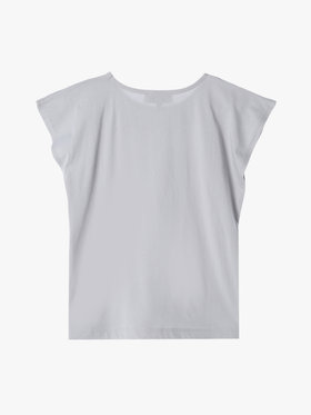 ENFANT ガールズ キッズ ロゴ コットン ノースリーブ Tシャツ "Rita" グレー
