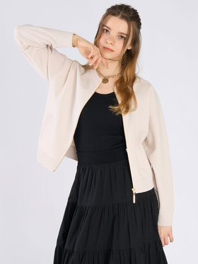 To b. by agnès b. ニット ジップアップ ブルゾン ホワイト