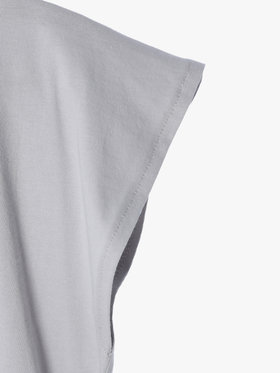 ENFANT ガールズ キッズ ロゴ コットン ノースリーブ Tシャツ "Rita" グレー