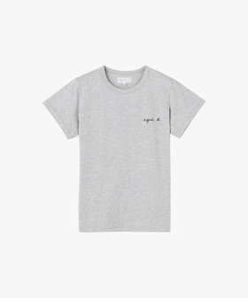 FEMME ウィメンズ ロゴ プリント コットン 半袖 Tシャツ "Brando" グレー