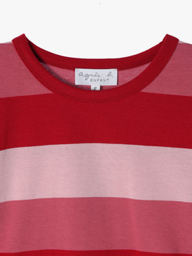 ENFANT ユニセックス 【Outlet】JJJ0 E COULOS キッズ カットソー レッド×ピンク